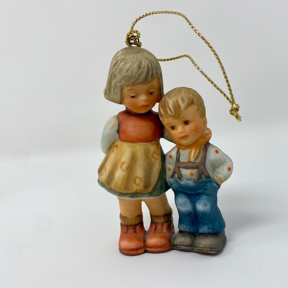 Vintage Goebel 1997 Berta Hummel Girl and Boy Ornament Figurine